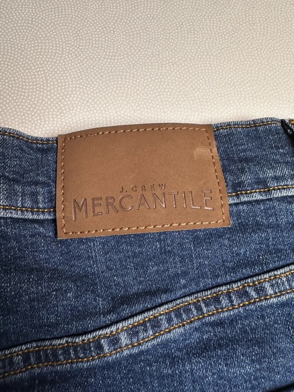 J.Crew Mercantile Denim Mini Skirt Womens 4 Blue Raw Hem Stretch Jean